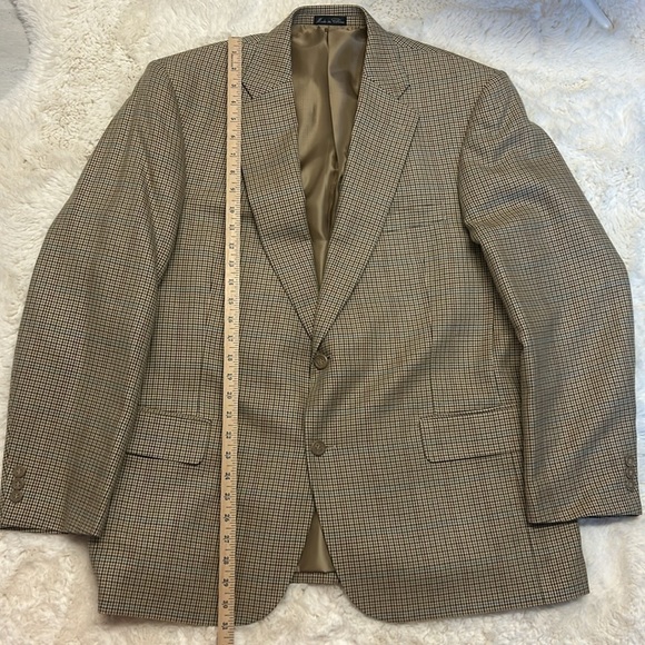 Cezar Del Prado Silk Wool Blend Houndstooth Two Button Blazer Sport Coat… - Picture 14 of 15